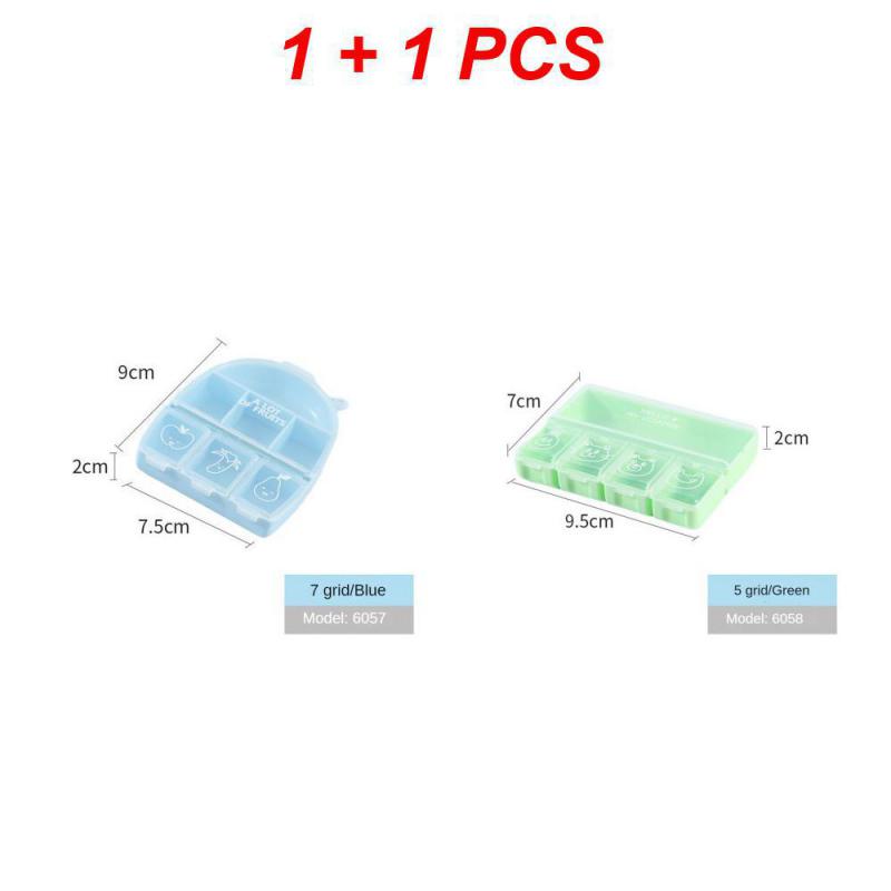 1/2/3PCS Compartment Storage Portable Dustproof Multipurpose Health Care Small Box Grid Design Storage Box