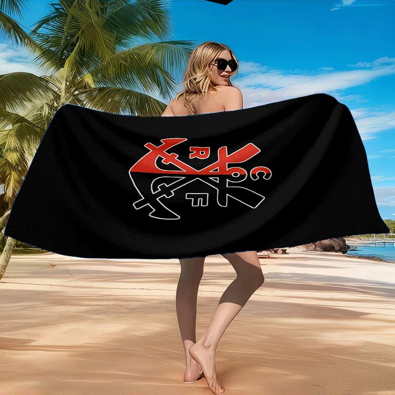 Fußballverein Aufgedrucktes Mikrofaser-Strandtuch, Weich und Saugfähig, Schnelltrocknend, Ideal für Sommerreisen, Strand-Essentials, Schwimmbad