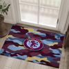 Aston Villa Fußball Design Kristall Samt Teppich Gemütlich Kein?Rutschfester Teppich mit Aufdruck für Schlafzimmer Wohnzimmer Eingang
