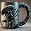New Monster 3D Relief Coffee Cup Creative Resin Handicraft Table Decoration Birthday Gift Adult and Children's Fashion Mugs Hot