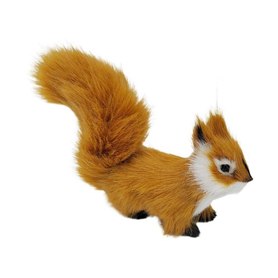 

Модель белки Искусственный мех Реалистичная Милый грызун Миниатюрная фигурка Украшение Рукоделие Мини Поддельная статуэтка белки Украшение фигурка Подарок на день рождения коричневый