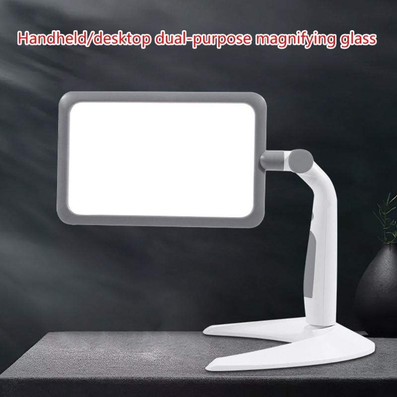 Magnifying Glass Handheld Eye Loupe Magnifiers Rotating Illuminated Magnifying Lens for Senior Reading