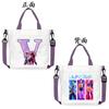 Anime Cartoon Letter Shoulder Bag Versatile Commuter Handbag Large Capacity Student Canvas Bag