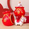 Fortune Zodiac Horse Figurines Lucky Bag Horse Figures Ornament  Table Desk