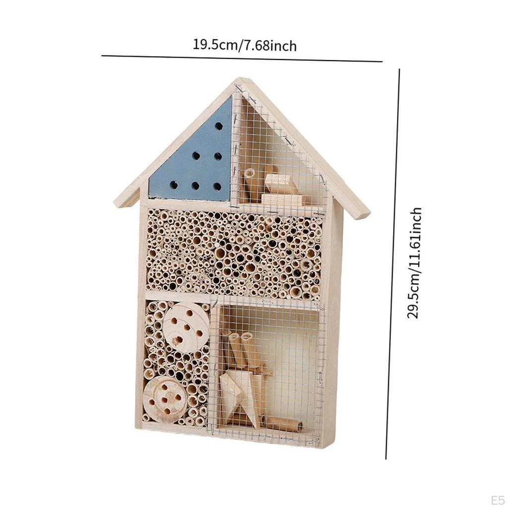 Bee House Nesting Box Butterfly for Yard Fence Outdoor Backyard
