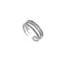 Light Luxury High-End Feeling Shows White Hands! Bouncing Ring Slightly Inlaid With Zirconium Super Flash Opening Adjustable Ring Woman