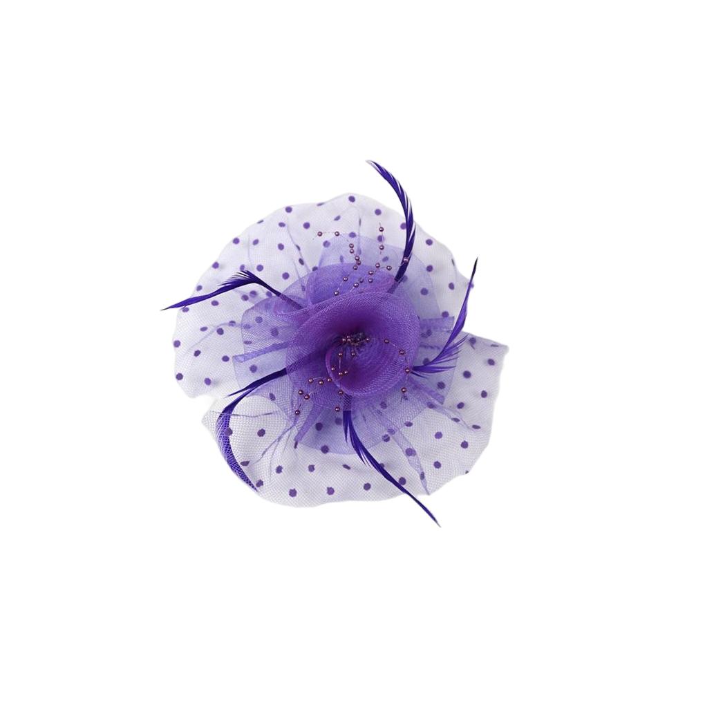 

Women Flower Bow Net Hat Hair Clip for Bridesmaid Wedding Party Accessories Banquet Hair Clip Headdress