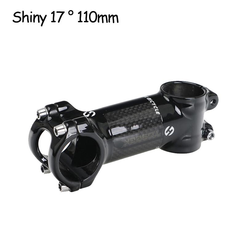 TOSEEK Fahrradlenker Vorbau Carbon Aluminium Rennrad MTB Bike Vorbau Ultraleicht 31.8 MTB Power 6/17 Grad Fahrradtisch Radsportteil