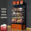 Compact Multi-Layer Snack Display Rack for Convenience Stores