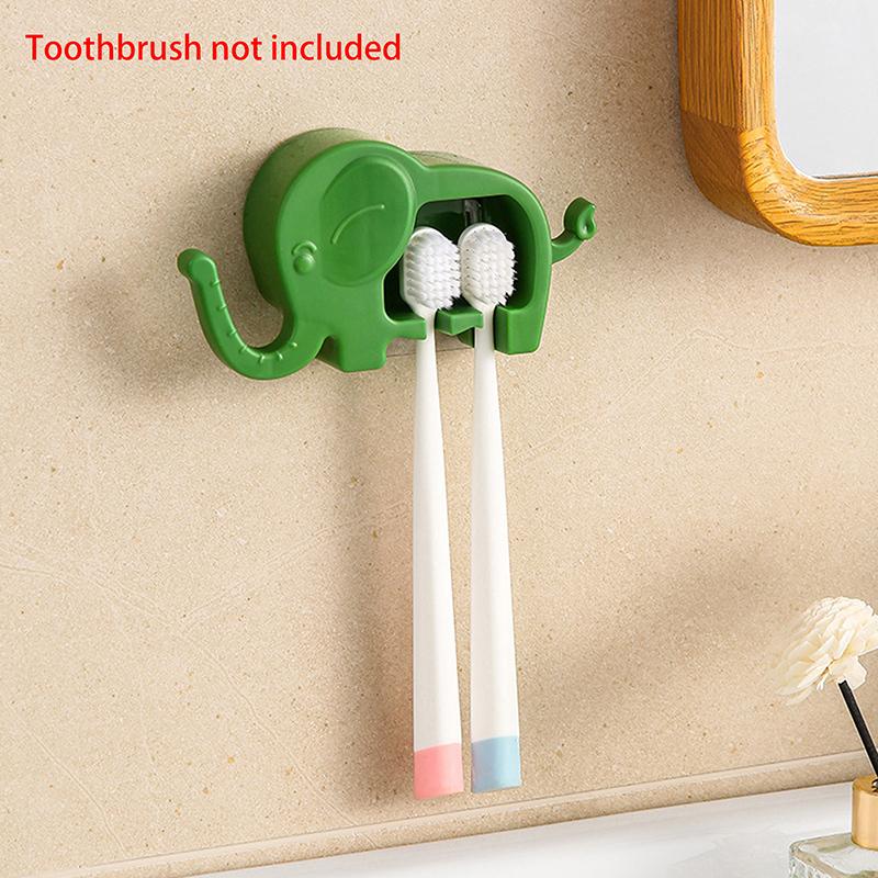 Elefant Zahnbürstenhalter Aufbewahrungsregal Stanzfrei Cartoon Mundspülbecher Zahnbürstenbecher Wandmontiertes Aufbewahrungsregal