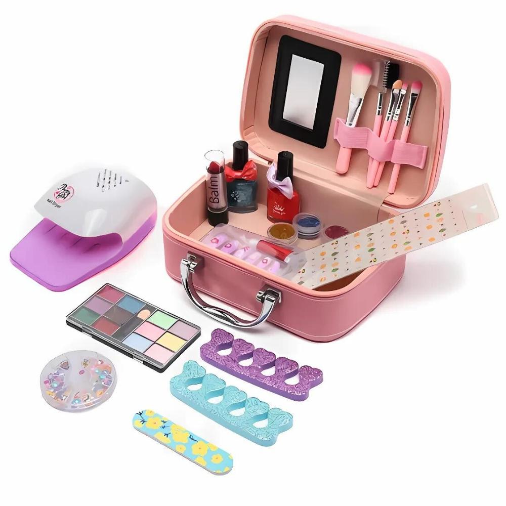 Makeup kit nail lamp gift for children girls 10 years old