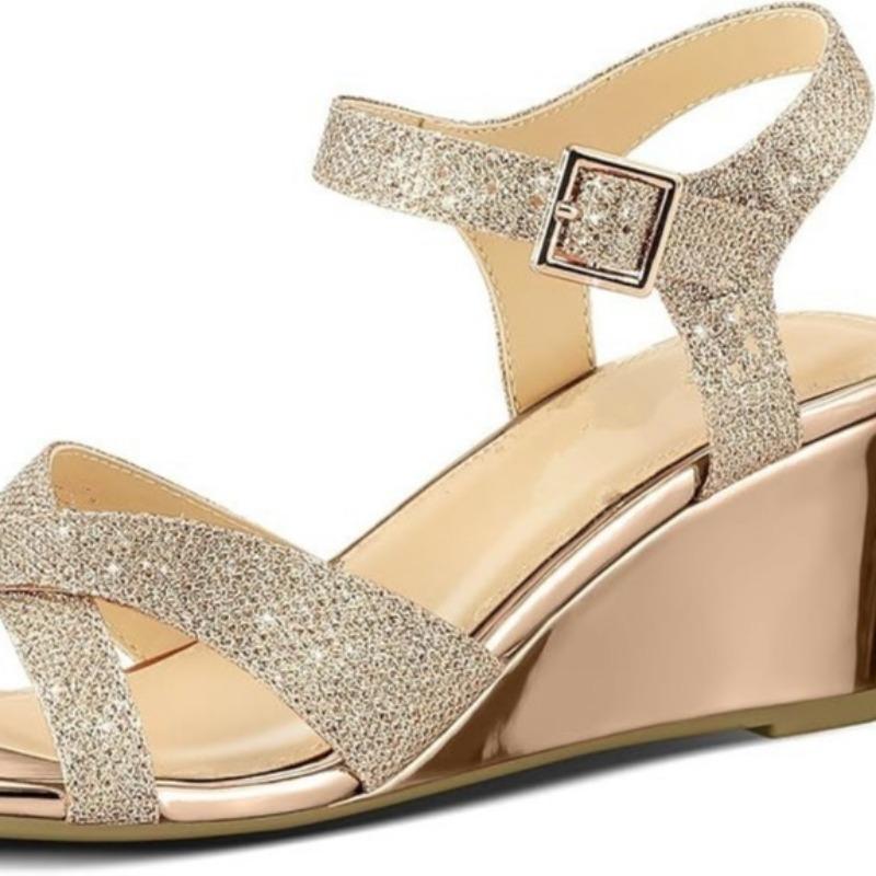 Spring new wedge heel sandals one-button fashionable versatile women's shoes