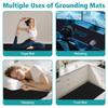 Grounding Mat for Bed Sleep Grounded Pad Anti-Slip PU Leather Grounded Mat with Grounding Cord Anti-Static Mat Ground Mattress