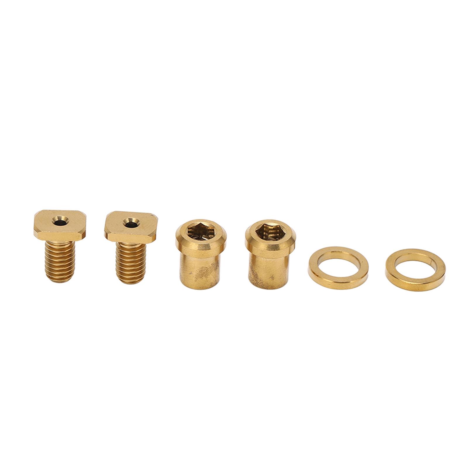 RISK 6pcs set Mountain Cycle Titanium Alloy Bolts Kit for Cycle Upgrade Parts Gold