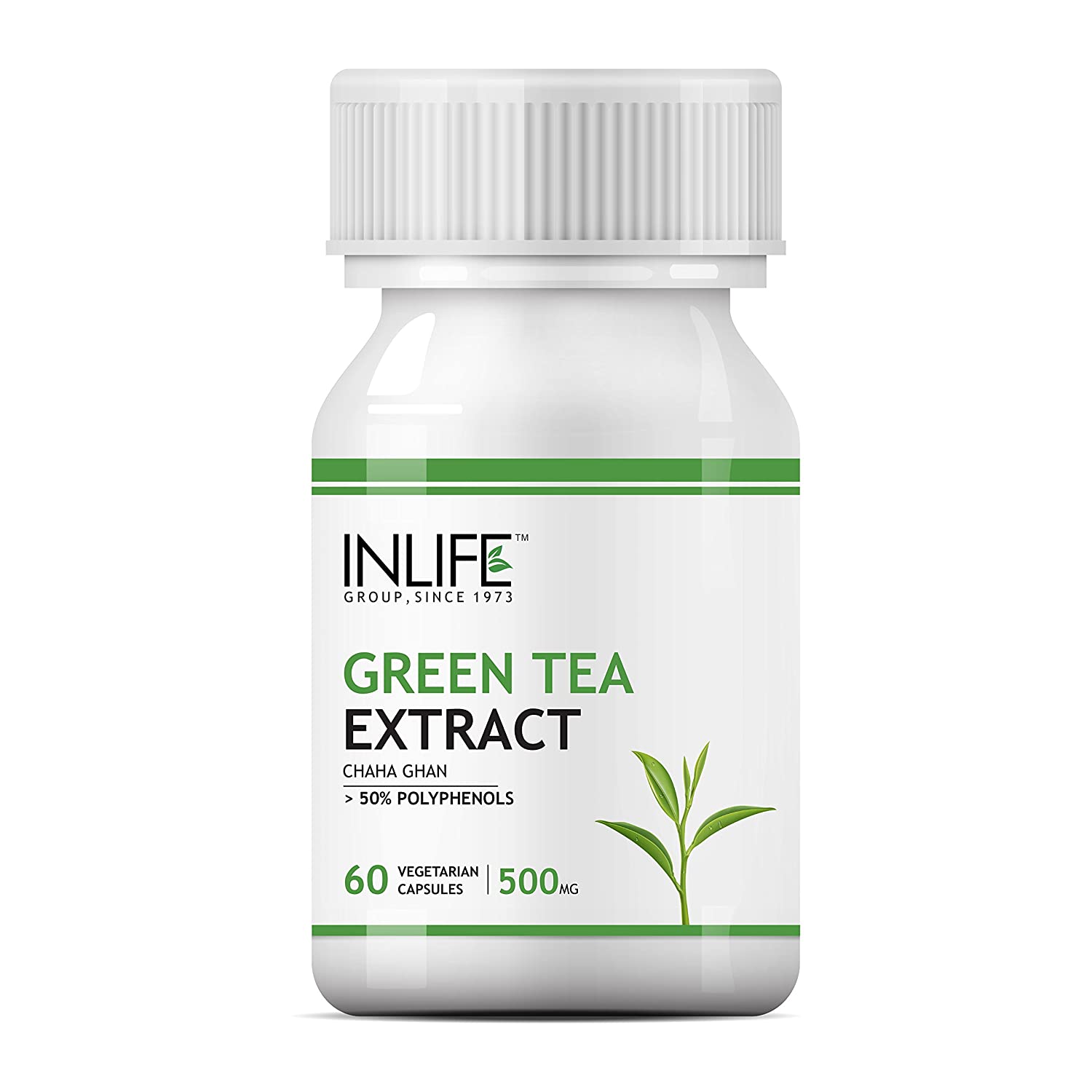 

Екстракт зеленого чаю (60 кап, 500 мг), Green Tea Extract, INLIFE