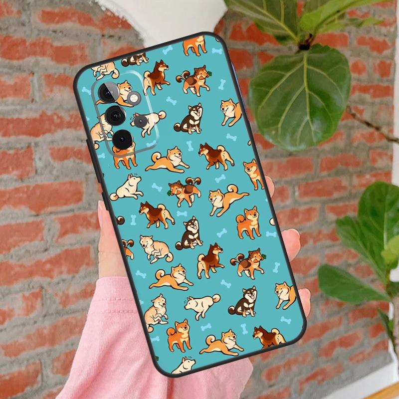 Cartoon Corgi Dog Shiba Inu Phone Case For Samsung Galaxy A15 A25 A55 A54 A34 A14 A35 A52 A32 A12 A51 A71 A13 A33 A53