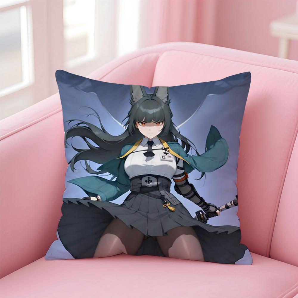 H-Hoshimi M-Miyabi Cushion Cover Pillowcase Short Plush Invisible Zipper Room Sofa Cushion Cover