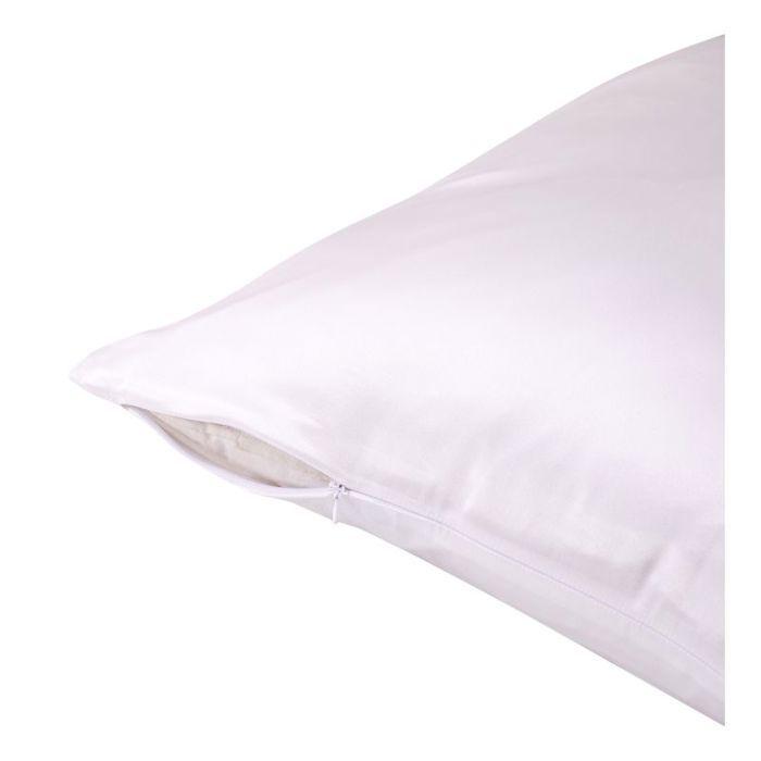 Taie d'oreiller "Silk" Soie de mûrier Coton pur - Silk Ivoire - 65 x 65 cm