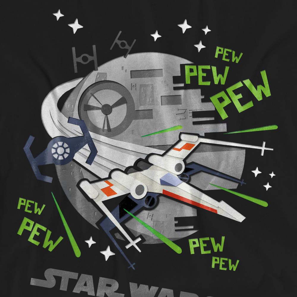 STAR WARS Unisex Adult Pew Pew X-Wing T-Shirt