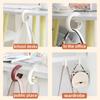 5-color desk hooks, office table edge bag hanger, no-drill removable mounting hooks