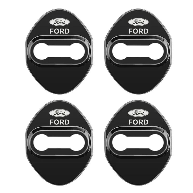 Autosticker 2026 Ford 4-delige set deurslotdecoratie beschermhoes embleemhouder voor Ford Kuga Territory Focus RS Escort Fiesta Mond