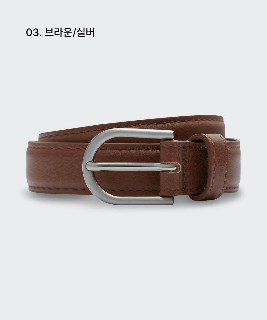 MUSINSA STANDARD WOMAN Women'S Synthetic Leather Slim Belt_20Mm (Type A)