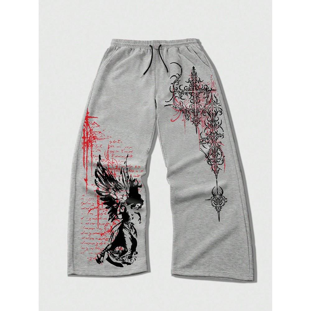 Pantaloni de Catifea Casual Trendy Hip Hop pentru Bărbați, Croială Largă
