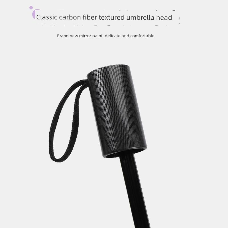 115cm Double-Sized Ultra-Light Umbrella, Dual-Use Sun and Rain Umbrella, Black Coating Sun Protection Umbrella, Carbon Fiber Manual 70% off Umbrella