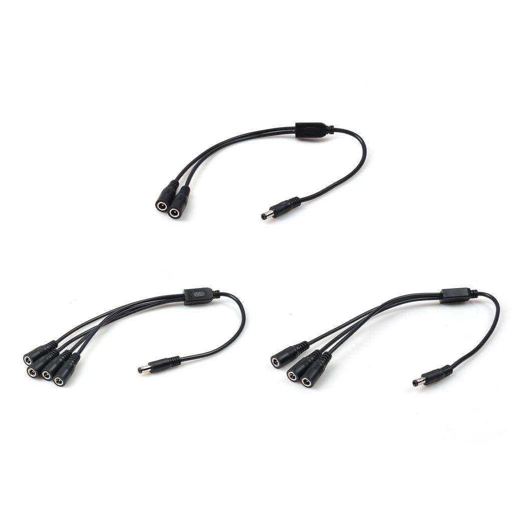 5.5x2.1mm Power Splitter Cable 1 To 2 3 4 Way Adapter For CCTV Router LED Light 40cm Length
