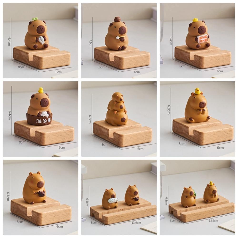 PVC Doll Capybara Mobile Phone Stand Support Capybara Cell Phone Bracket Phone Accessories