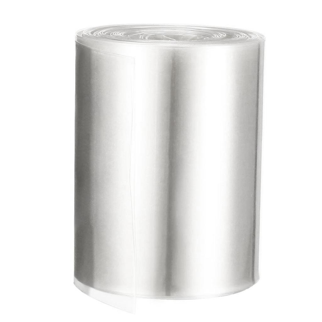 Easy Use 2X Pvc Heat Shrink Tubing Tube 70Mm For 4 X 18650 Shrink Film 5M Clear
