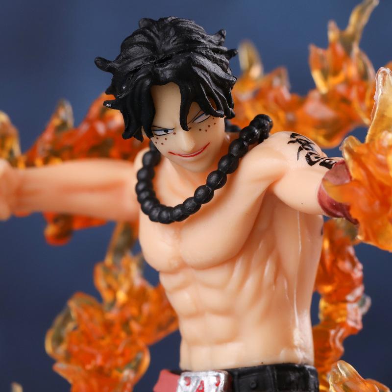 Anime One Piece Portgas D Ace Battle Fire Action Figures Toys  Collectible Figurines PVC Model Toy Gift for friend