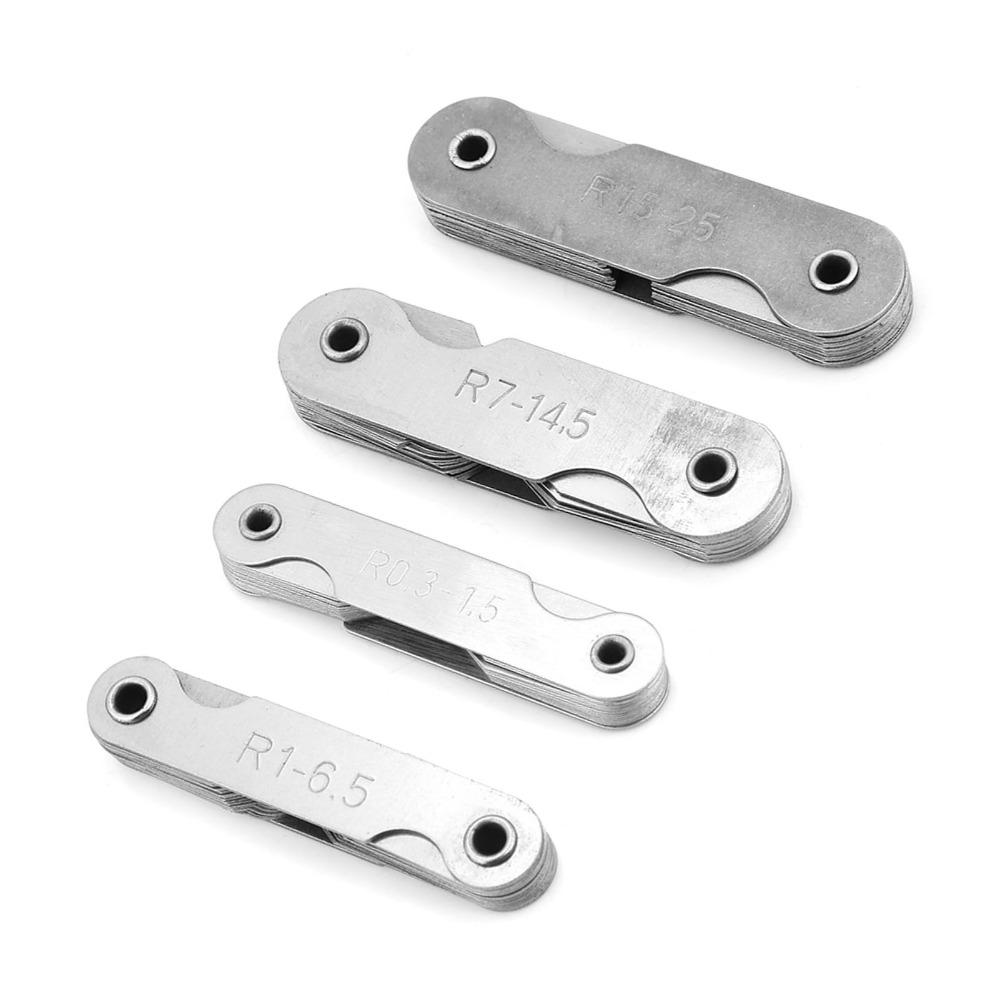 Portable Stainless Steel Radius Gauge External Internal Concave Convex Fillet Gauge Metric Two Types Gauge Set For Tool Makers