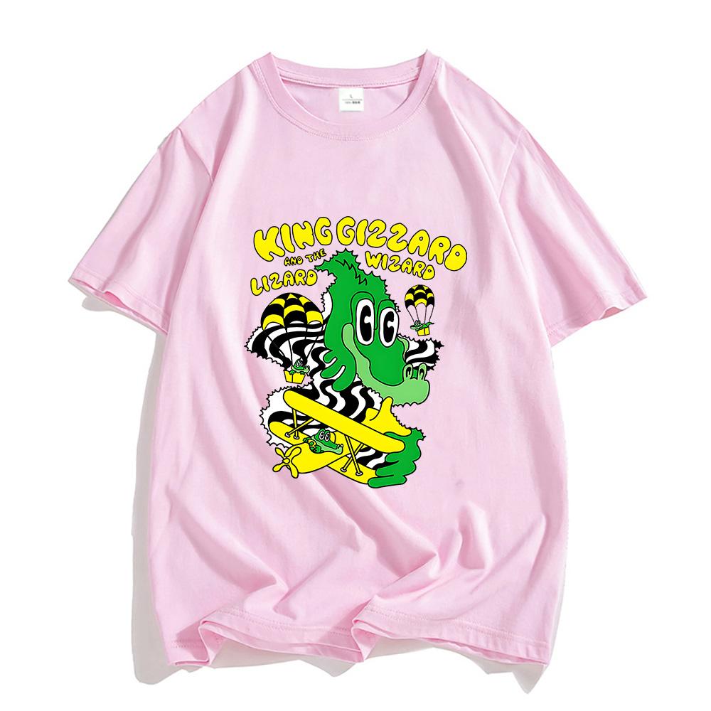T-shirts MEN Parachute Crocodile T Shirts 100% Cotton Photo Tshirts Anime Print Cartoon Fashion