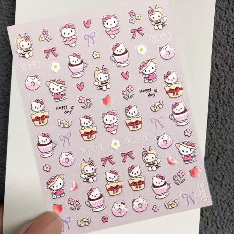 Hello Kitty 3D Embossed Cartoon Stickers - DIY Decorative