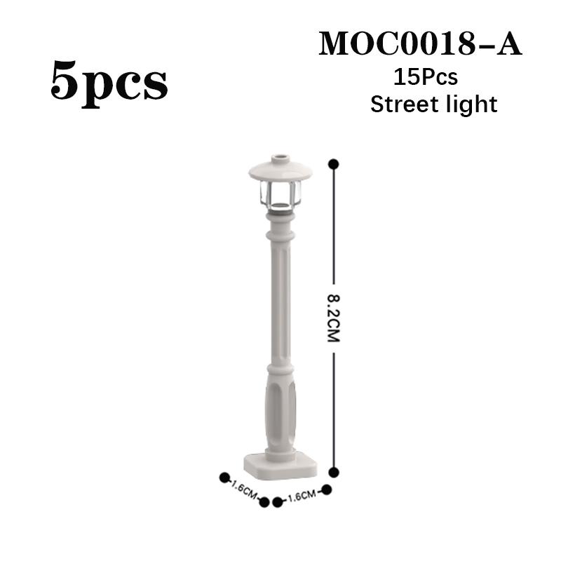 MOC City Serie Hochzeitsbogen Straßenlaterne Schlagzeug Schaukelstuhl Park Straßenansicht Bausteine Spielzeug Für Kinder Kreative Geschenke