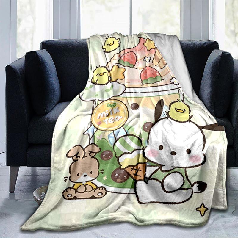 1pc Dessert Pochacco Blanket, Home Decorative Throw Blanket for All Seasons, Living Room, Travel, Camping, Car Blankets, Beach, Office Naps, Perfect G