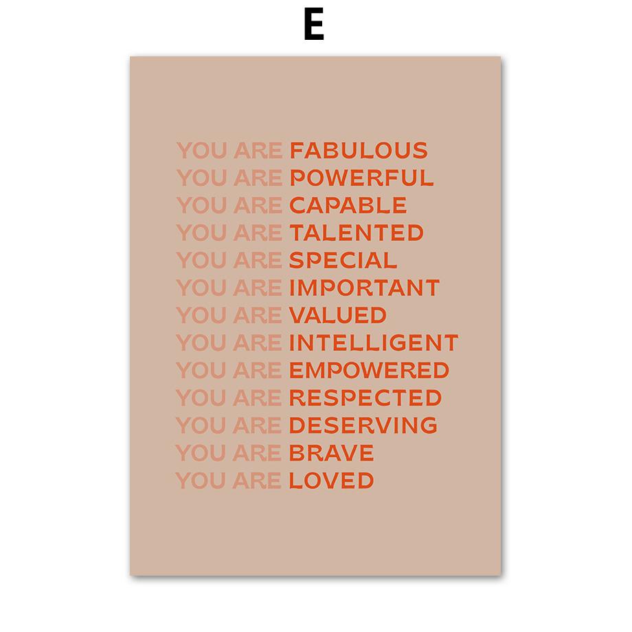 Poster e stampe femministe Girl Power Empowered Equality Nordic Wall Art Canvas Painting Immagini murali per l'arredamento del soggiorno