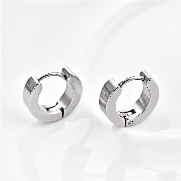 Titanium Steel Non-Fading, Hypoallergenic Earrings for Men & Women - Classic, Retro, Versatile, Hip-Hop Accessories