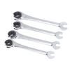4-teiliges Ratschenschlüssel-Set 10 17mm metrisch offen flexibler Kopf offenes Ende verstellbar für Kraftstoff-, Brems-, Klimaleitungen Muttern