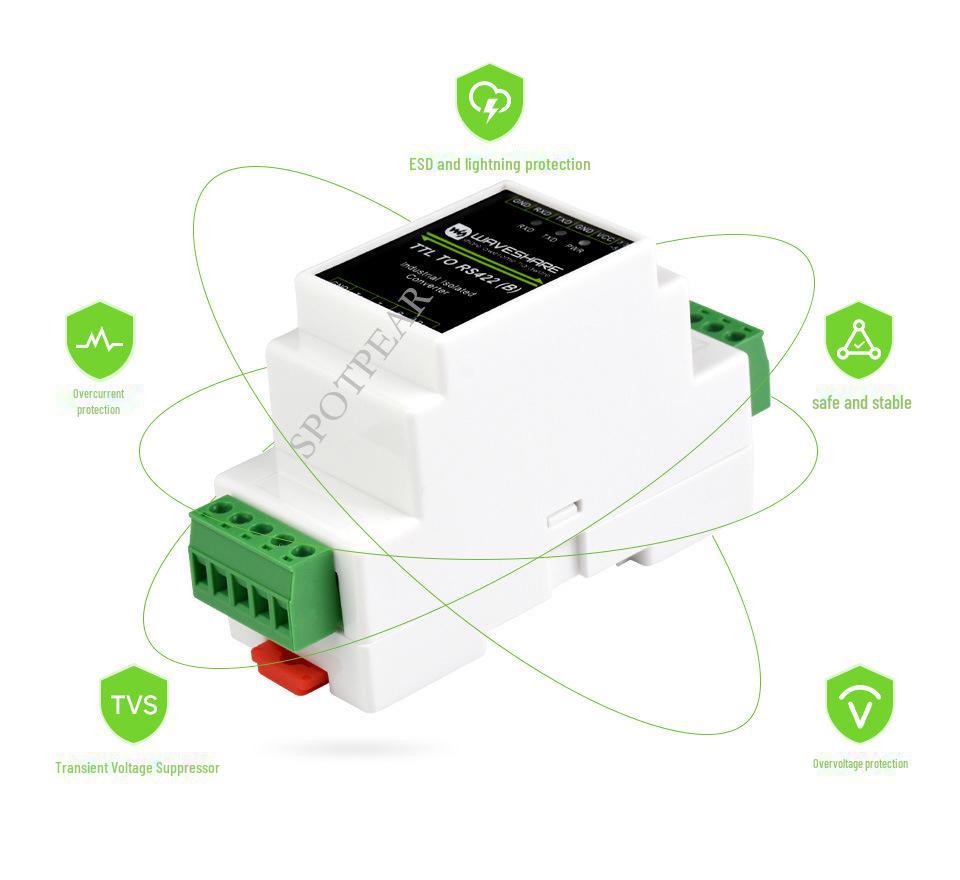 Industrial-Grade Electrically Isolated TTL To RS422 Converter with Multiple Protection Circuits