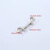 6pcs Stainless Steel Double Ended Bolt Snap Hook Dog Leash Metal Strap Buckles Keychain Rope Carabiner Clasp Clip Buckles