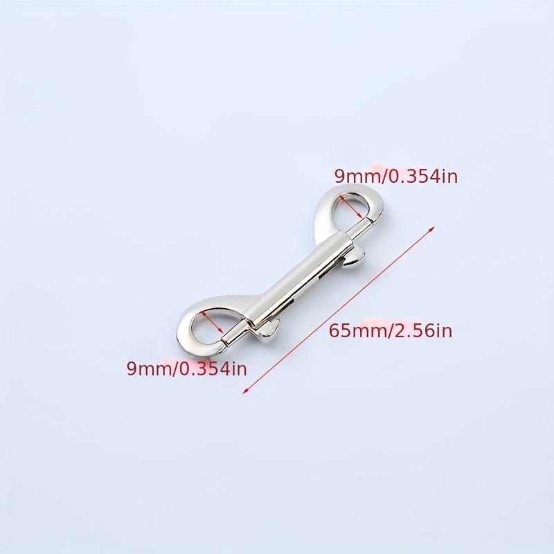 6pcs Stainless Steel Double Ended Bolt Snap Hook Dog Leash Metal Strap Buckles Keychain Rope Carabiner Clasp Clip Buckles