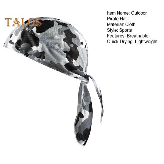 Outdoor Cycling Pirate Hat Hip-hop Breathable Quick-Drying Sweat-wicking Solid Color Men Women Motorcycle Helmet Liner Riding Running Sports Skull