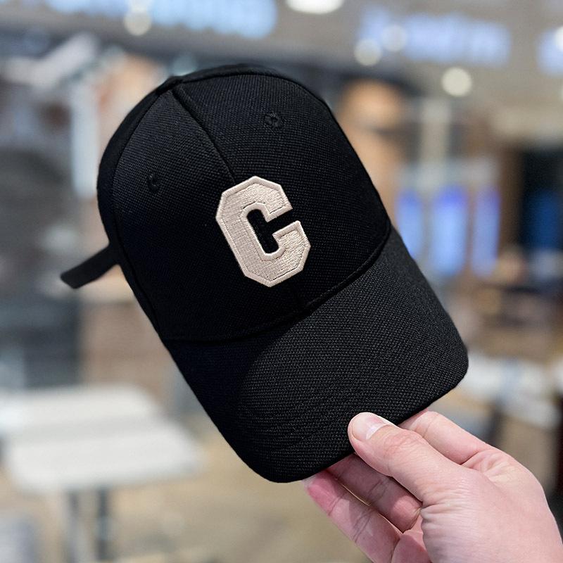 Hat Women's New Baseball Cap C Letter Spring and Autumn Trend Versatile Sunscreen Shade Cap Spring and Summer