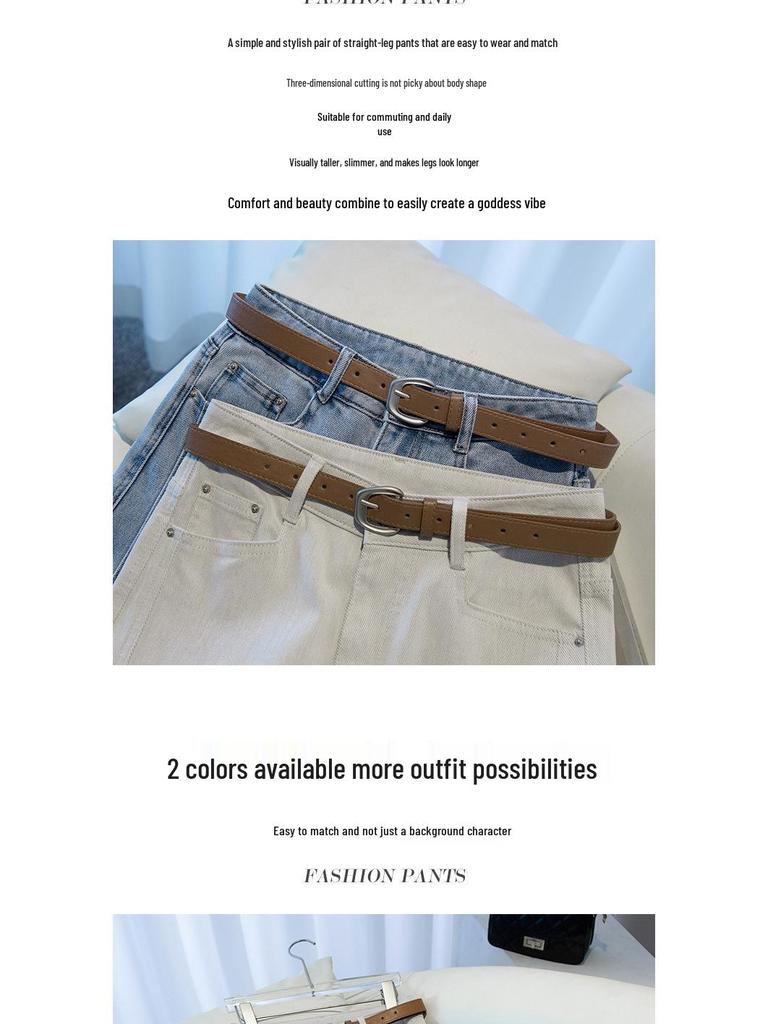 Damenjeans mit hohem Bund und weitem Bein - Herbst 2025 Lässiger, schlankmachender Stil