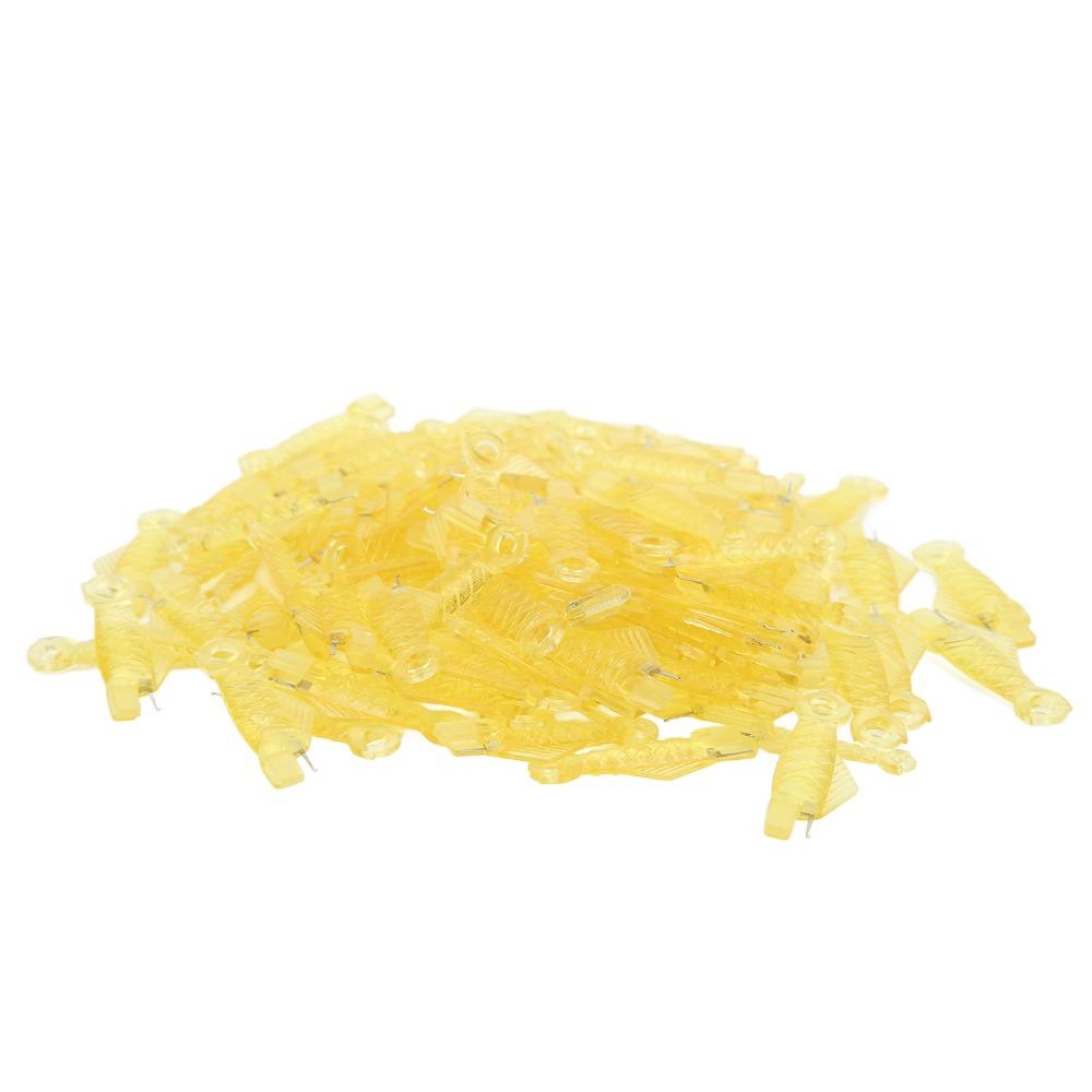 100Pcs Fish Mouth Design Fish Needle Threader Yellow Sewing Machine Threader Hand Sewing