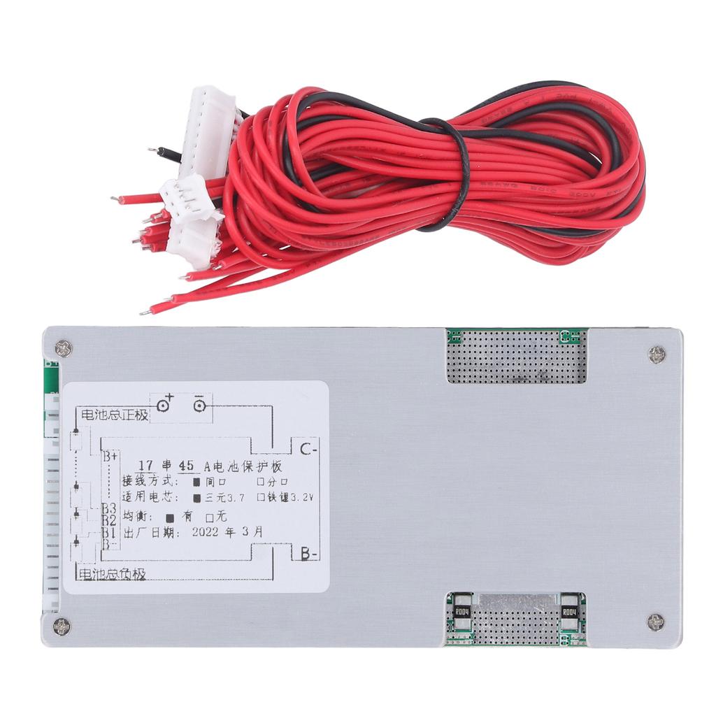 Płytka Ochrony Baterii Moduł Ładowania i Rozładowywania 17S 60V 45A dla Baterii Litowo-Jonowych Trójskładnikowych