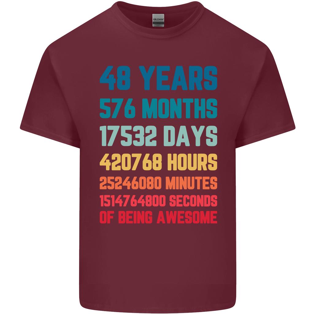 48th Birthday 48 Year Old Unisexs Light Cotton TShirt