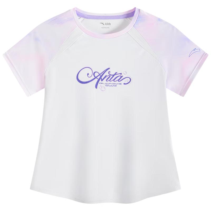 Anta Kids  Girls  Breathable Knit Short Sleeve T-Shirt 140